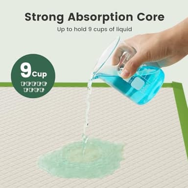 Gardner Pet Dog Pee Pads Extra Large 28"x34", XL Thicker ECO Green Disposable Puppy Training Pads Super Absorbent Full Edge-Wrapping Pad for Dogs, Puppies, Cats, Rabbits (100 Count) - Image 7