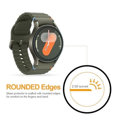 Supershieldz (3 Pack) Designed for Samsung Galaxy Watch 7, 6, 5, 4 (40mm) / Watch FE (40mm) Tempered Glass Screen Protector, Anti Scratch, Bubble Free - Image 4