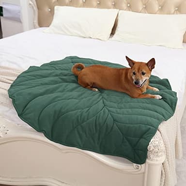 56x42 Inch Leaf Shaped Cotton Dog Blanket, Extra Large Pet Blanket for Small Medium Large Dogs, Machine Washable Puppy Mat for Couch Protection, Soft Plush Dog Bed for Furniture, Sofa, Floor - Image 7