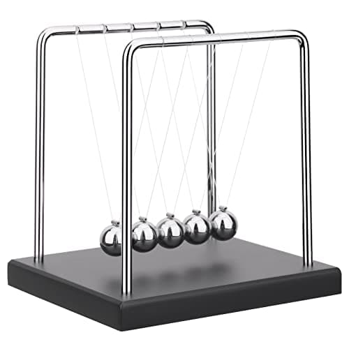 QLKUNLA Newtons Cradle Balance Balls Science Physics Gadget Desktop Decoration Kinetic Motion Toy for Home and Office - Image 1