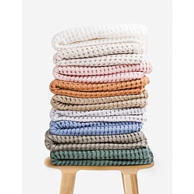 Konssy Waffle Baby Blanket - Soft & Cozy Nursery Swaddle Blanket, Lightweight Toddler Throw for Boys & Girls, Ideal for Wrapping(Purple) - Image 5