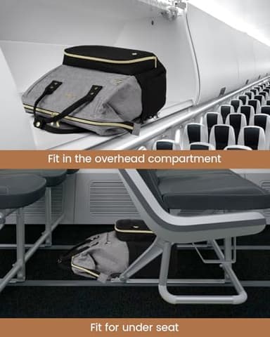 LOVEVOOK Laptop Backpack for Women Fashion Business Computer Backpacks Travel Bags Purse Doctor Nurse Work Backpack with USB Port, Fits 17-Inch Laptop Grey Black - Image 9