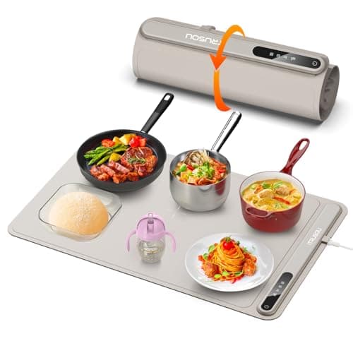 iTRUSOU Electric Warming Tray - Full Surface Heating,Rollable & Portable,Premium Silicone Nano-Material,3 Temperature Settings,Auto Shut-Off -Versatile Food Warmer for Gatherings,Parties,Everyday Use - Image 1