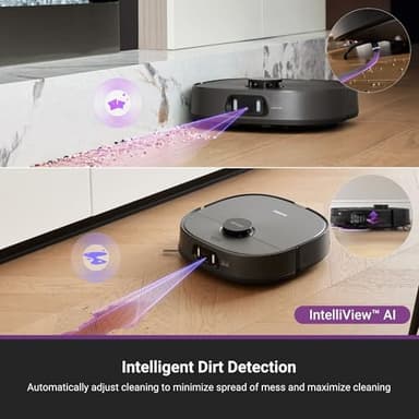 Eureka J15 Pro Ultra Robot Vacuum and Mop with Self Emptying Base, 16,200 Pa Suction, Flex-Arm Design Mop, Auto Mop Hot Water Washing & Hot Air Drying, Anti-Tangle, AI Obstacle Avoidance, Black - Image 9