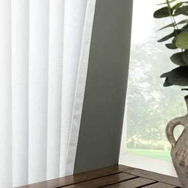 KOUFALL 132 Inch Tall Curtains for Large Window,Pleated Linen White Blackout 11FT 11 FT Curtains for Living Room 2 Panels Set - Image 5