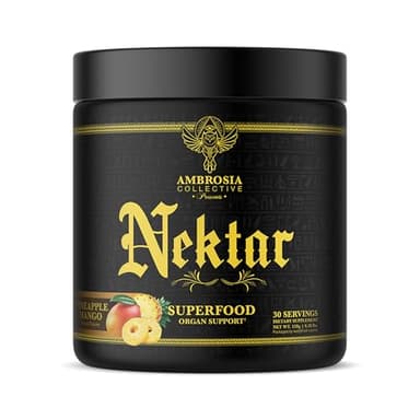 Ambrosia Nektar - Superfood Powder | Complete Health Supplement | Organ Support - Liver, Kidney Health | 30 Servings (Pineapple Mango) - Image 1