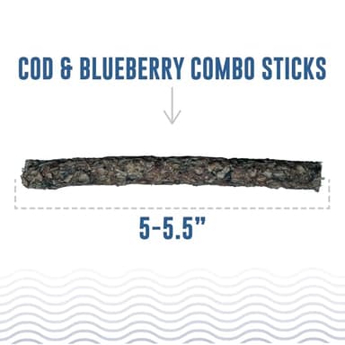 Icelandic+ Combo Sticks: Cod & Blueberry - 2oz - Dog Treats, Crunchy 2 Ingredient Pet Snacks, Preservative Free, Wild Caught Fish, Slow Baked, Natural - Image 3
