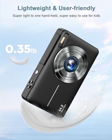 Digital Camera, FHD 1080P Point and Shoot Camera with 16X Zoom Anti Shake, Compact Small Portable for Boy Girls(Deep Black) - Image 4