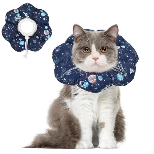 ComSaf Cat Cone Collar Soft, Protective Adjustable Cat Cones to Stop Licking After Surgery, Comfortable Lightweight Elizabethan Collar for Kitten Prevent from Licking Wounds, Not Block Vision - Image 1