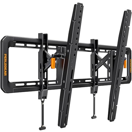 Perlegear Advanced Tilt TV Wall Mount, Pre-Assembled Tv Mount for Most 42-90 inch TVs up to 150 lbs, 6-inch Arm Extension, 15° Full Tilt, Fits 24″/16″ Wood Studs, Max VESA 600x400mm - Image 1