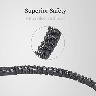 iYoPets Double Dog Leash with Two Extra Traffic Handles, 360 Swivel No Tangle Dual Dog Walking Leash, Comfortable Shock Absorbing Reflective Bungee for Two Dogs (18~120 lbs, Black) - Image 7