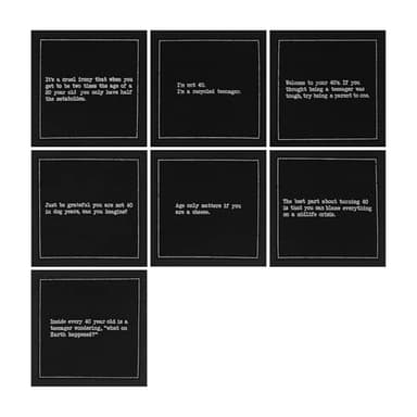 Five Star Napkins 50th Birthday Quotes Black Cotton Cocktail Napkins, Beverage Napkins, Bar Napkins, Cloth Napkins, Party Napkins, Events, Holidays, Weddings, Birthdays, Disposable, 4.5" x 4.5"- (50x) - Image 4