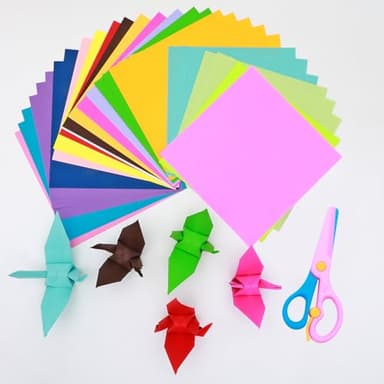 Origami Paper 200 Sheets,20 Colors 6 Inch Square Colored Paper for Crafts,Double Sided Origami Folding Paper for Arts and DIY Projects,15x15cm - Image 1