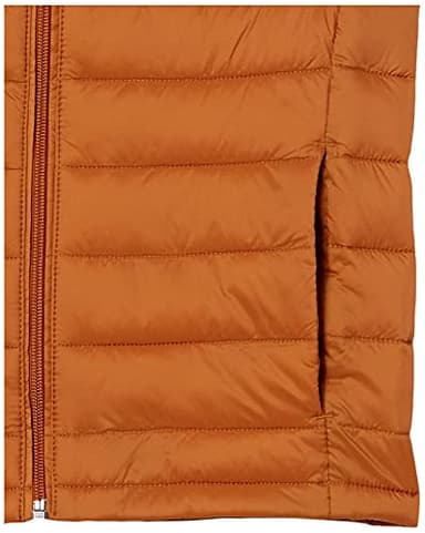 Amazon Essentials Toddler Boys' Lightweight Water-Resistant Packable Hooded Puffer Vest, Light Brown, 4T - Image 2