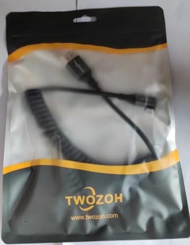 Twozoh Left Angled Coiled Micro HDMI to HDMI Cable, Micro HDMI to HDMI Coiled Cable 90°Degree Stretched Length 30cm to 150cm - Supports 3D/4K 1080p(5FT) - Image 8