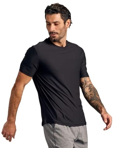 True Classic Workout Shirts for Men – Mens Shirts & Muscle Shirt for Men, Gym Shirt, Mens Tank Top and Athletic Base Layer, Quick-Dry Workout Tee, Pack of 1, Black, XL - Image 1