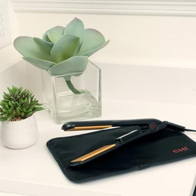CHI Tourmaline Ceramic Flat Iron, Hair Straightener For An Even & Smooth Finish, 1 1/2" Iron, Onyx Black - Image 2