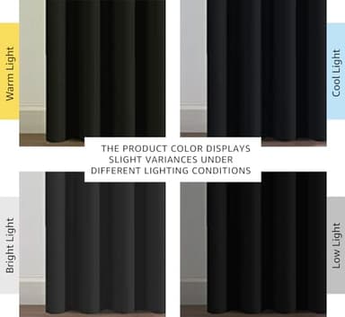 H.VERSAILTEX 100% Blackout Curtains for Bedroom Black Out Curtains 96 inch Thermal Insulated Long Blackout Curtains for Living Room, Energy Saving Curtains for Patio Door Grommet (1 Panel, Jet Black) - Image 3