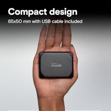 Crucial X10 Pro 1TB Portable SSD, Up to 2100MB/s Read, 2000MB/s Write, 3.2 USB-C, External Solid State Drive, Durable Storage for PC & Mac, for Professional Creators, Black - ‎CT1000X10PROSSD902 - Image 7