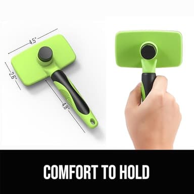 OEFEO Self Cleaning Slicker Brush for Dogs& Cats, Skin Friendly Grooming Brush for Shedding Long&Short Haired Dogs& Cats, Deshedding Pet Supplies Accessories, Green - Image 2
