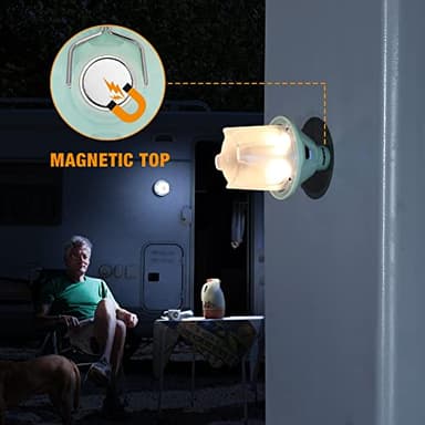 EverBrite 450LM Camping Lantern, USB C Rechargeable Camping Lantern with Magnetic Top&Hanging Hook, 5 Lighting Modes, for Christmas Decorations, Camping, Barbecue, Hiking and Reading, Pack of 2 - Image 5