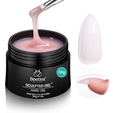 Beetles Builder Gel Nude Pink Sculpted Gel High Hardness for Nail Extension Broken Repair Protection Durable for Home Salon UV LED Lamp Cured Nail DIY Art Manicure 1 oz - Image 1