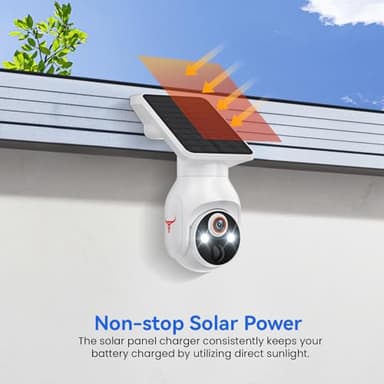 HopeFlex 1080p WiFi Security Camera with Solar Panel, Battery Powered, Pan Tilt, AI Motion Detection, Night Vision, 2-Way Talk, IP65, Cloud Storage (Sold Separately), 2.4GHz WiFi Only - Image 6