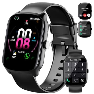 Smart Watch for Men Women (Dial/Answer Calls), 1.95"HD Curved Screen Smartwatch, Heart Rate/Sleep Monitor Fitness Watches, 112+ Sports Modes Activity Trackers, IP68 Waterproof Watch for Android iOS - Image 1