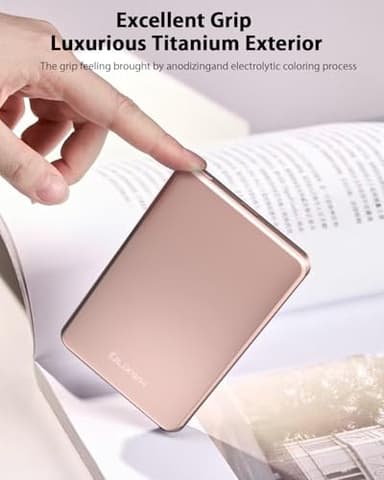 [0.3" Ultra Slim] [Alloy-Made] ULiXWH for Magsafe Portable Charger for iPhone, 2025 Upgrade 5000mAh Fast Charging Magnetic Power Bank, Wireless Battery Pack for iPhone 17 Air 16 15 Pro Max 14 13, Pink - Image 6