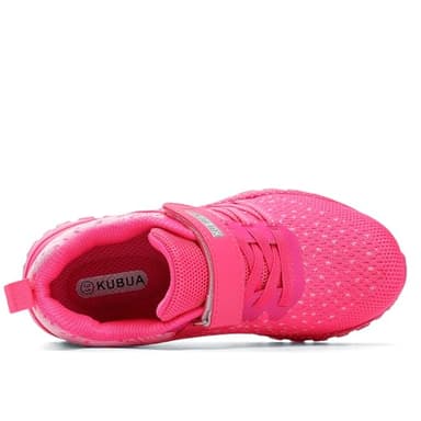 Kids Sneakers for Boys Girls Running Tennis Shoes Lightweight Breathable Sport Athletic Pink B Size US 3 Big Kid - Image 3