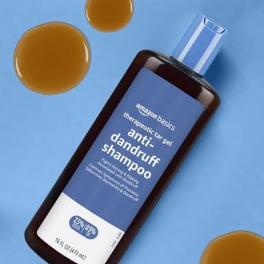 Amazon Basics Therapeutic Plus Coal Tar Anti-Dandruff Shampoo 0.5% Coal Tar, 16 Fl Oz, Pack of 1 - Image 6