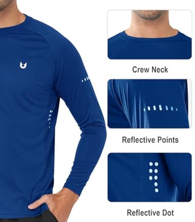 NORTHYARD Men's Sun Protection UPF 50+ Shirts Long Sleeve Running Workout Athletic Gym Shirt UV Swim Fish Rash Guard Hiking RoyalBlue 2XL - Image 4