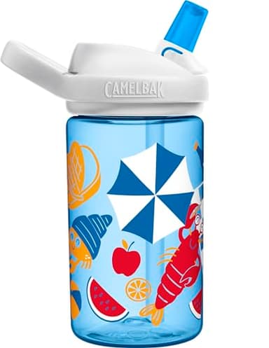 CamelBak Eddy+ 14oz Kids Water Bottle with Tritan Renew – Straw Top, Leak-Proof When Closed, Nautical Picnic - Image 4