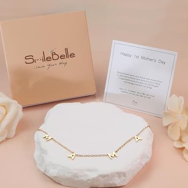 SmileBelle First Mothers Day Gifts for New Mom, Mama Necklace as First Time Mom Gifts for Daughter Mama Jewelry as 1st Mothers Day Gift for Friend Women - Image 7