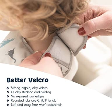 Tiny Twinkle Mess Proof Baby Bib - Waterproof & Lightweight Baby-Led Weaning Apron | 100% Recycled Polyester, Easy Clean & Machine Washable (Dinosaur, Small 6-24 Months) - Image 3