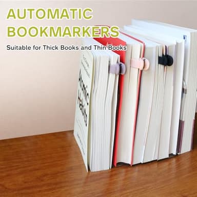 SMUK 3pcs Automatic Bookmark, Silicone Book Marks for Reading Women, Men, Kids, Book Lovers, Cute Unique Book Markers for Reading, Reading Accessories Gifts for Book Lovers - Image 6