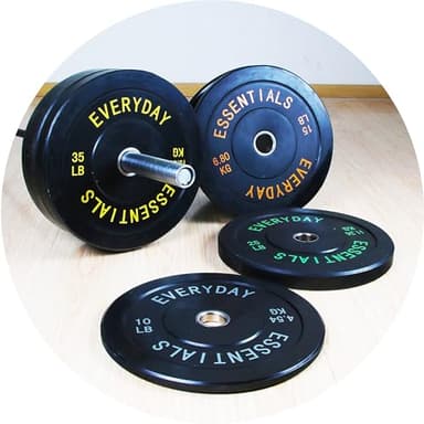 Fitvids Olympic Bumper Plates Set, 2" Weight Plates for Strength Training & Weightlifting, Pair of 25Lbs - Image 4