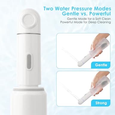 Portable Electric Travel Bidet, 450ML Electric Sprayer Bidet with Built-in Body for Easy Storage, Two Pressure Modes for Personal Hygiene Cleaning for Women and Men, White - Image 3
