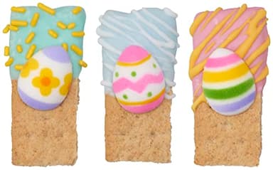 DecoPac Sugar Dec-Ons® Easter Eggs Assortment, Brightly Colored Sugar Cake Decorations, Ready to Use Edible Cupcake Toppers, 132 Molded Decorations - Image 3
