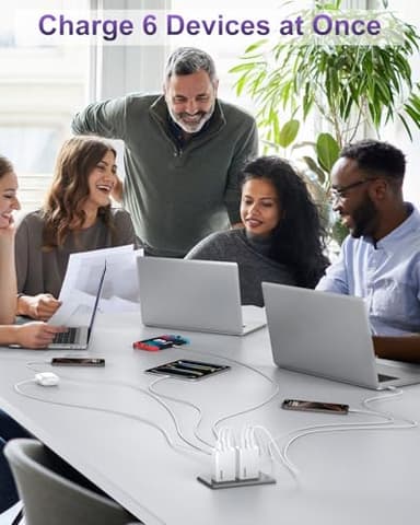 USB C Charger Block 100W, 3-Port GaN Super Fast Charger, Type C Wall Charger Adapter with 10ft USB C Charging Cable for MacBook Pro/Air,iPad Pro, iPhone 16/15Pro, S25/S24/S23 and More[2 Pack] - Image 7