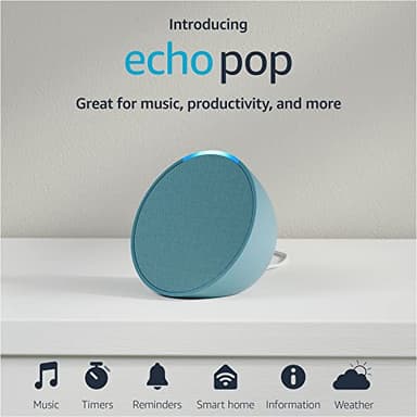 Amazon Echo Pop (newest model), Our smallest Alexa speaker, Fits in any room, Midnight Teal - Image 10