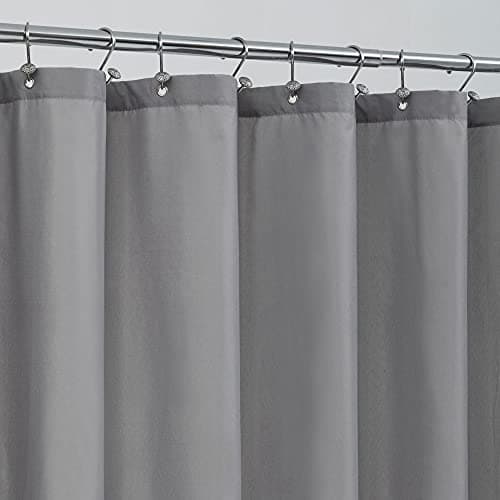 ALYVIA SPRING Waterproof Fabric Shower Curtain Liner - Soft & Light-Weight Cloth Shower Liner with Magnets, Hotel Quality & Machine Washable - Standard Size 72x72, Gray - Image 1