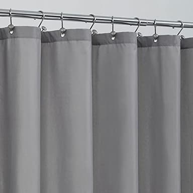 ALYVIA SPRING Waterproof Fabric Shower Curtain Liner - Soft & Light-Weight Cloth Shower Liner with Magnets, Hotel Quality & Machine Washable - Standard Size 72x72, Gray - Image 1