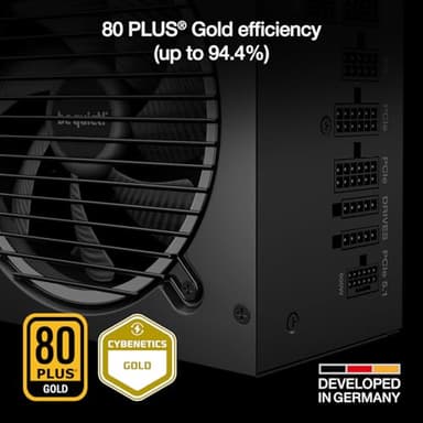 be quiet! Pure Power 13 M 1000W Power Supply, 80 Plus® Gold Certification, ATX 3.1 PSU, Support for PCIe 5.1 GPUs, semi-Passive 120mm be quiet! Fan, LLC Technology, Single Rail, for Overclocked GPUs - Image 5