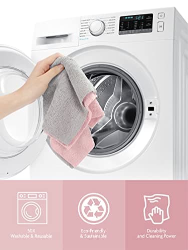 Fantasticlean Microfiber Cleaning Cloth Roll -75 Pack, Tear Away Microfiber Towels, 12" x 12", Reusable, Washable, Scratch Free, Ultra Absorbent Dish Rags for Car, Home, Garage or Shop (Pink) - Image 8