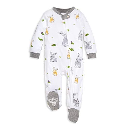 Burt's Bees Baby Sleep and Play PJs, 100% Organic Cotton One-Piece Zip Front Romper Jumpsuit Pajamas - Image 1