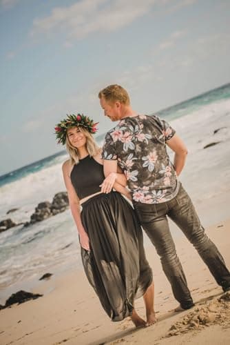 Topdress Women's Chiffon Skirts Elastic High Waist Tea Length A-line Ruffle Beach Skirts Black M - Image 4