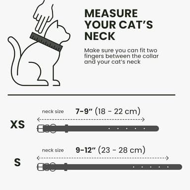 BRONZEDOG Leather Cat Collar with Removable Bells Non Breakaway Kitten QR Tag for Girl Boy (9" - 12" Cats/Mini Dogs, Black & Gold) - Image 7