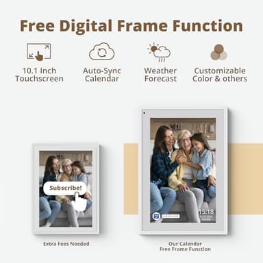 Dragon Touch 10.1 inch Digital Calendar Chore Chart – Interactive Touchscreen, Smart Family Planner, Hearth Display Desk Digital Calendar Seamless Scheduling - Image 6