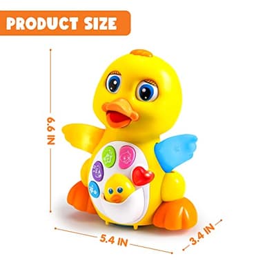 JOYIN Baby Toys Duck, Infant Dancing Crawling Musical Toys 18+ Months, Tummy Time Light Up Learning Duck with Music & Lights, Baby Easter Basket Stuffers Gifts - Image 9
